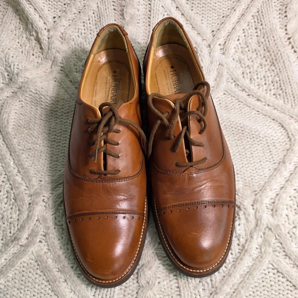 Samuel Hubbard Market‎ Cap Oxford Loafers Shoes Tan Leather Mens 11 Excellent